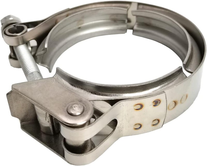 GaeaAuto 2 X 2.5 Inch Quick Release V Band Clamp Stainless Steel for Turbocharger Downpipe - Image 4